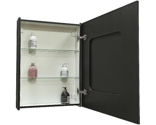 Зеркальный шкаф Континент Mirror Box black Led 60 МВК053 с подсветкой Черный