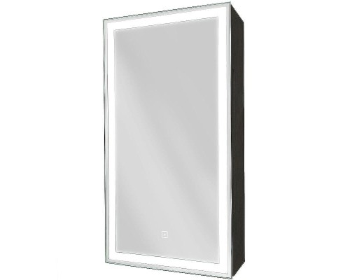 Зеркальный шкаф Континент Mirror Box black Led 35 L МВК063 с подсветкой Черный