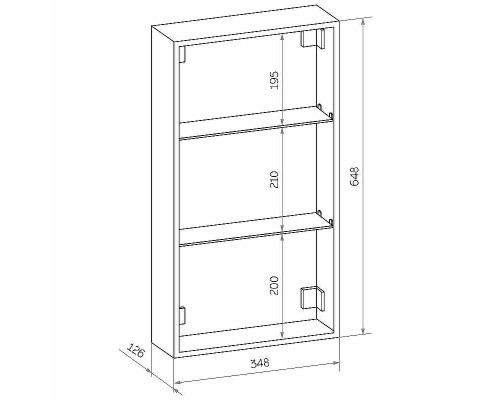 Зеркальный шкаф Континент Mirror Box black Led 35 L МВК063 с подсветкой Черный