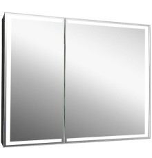 Зеркальный шкаф Континент Mirror Box black Led 100 МВК051 с подсветкой Черный