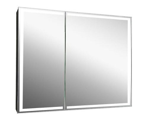 Зеркальный шкаф Континент Mirror Box black Led 100 МВК051 с подсветкой Черный