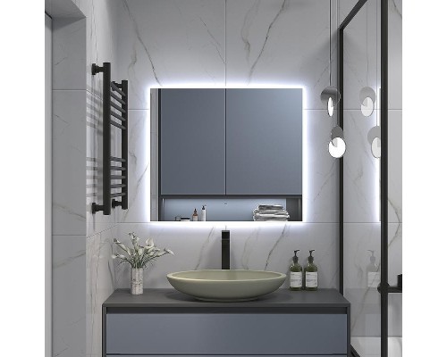 Зеркало Континент Trezhe 800x700 ЗЛП534 с подсветкой с бесконтактным выключателем