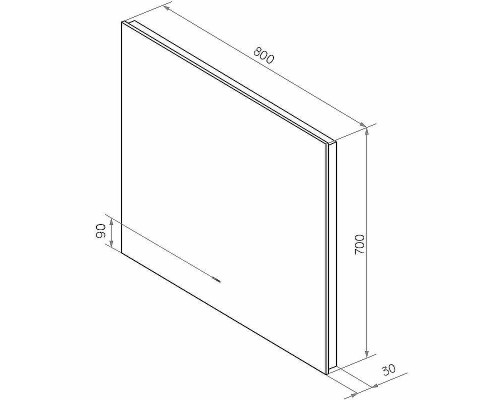 Зеркало Континент Trezhe 800x700 ЗЛП534 с подсветкой с бесконтактным выключателем