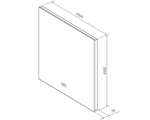 Зеркало Континент Trezhe 1000x1000 ЗЛП2286 с подсветкой с сенсорным выключателем с подогревом
