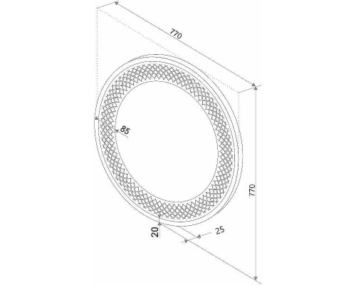 Зеркало Континент Uranus D 770 ЗЛП58 с подсветкой с сенсорным выключателем