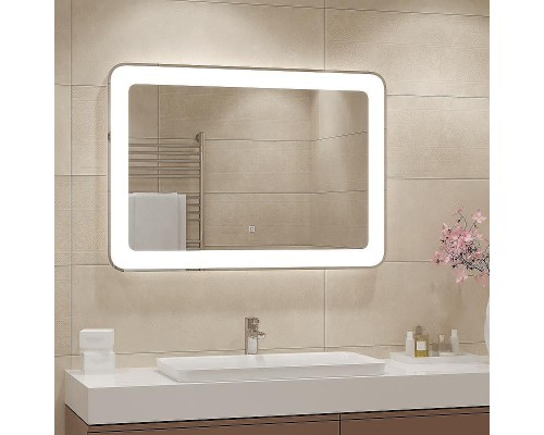 Зеркало Континент Velvette 1000x700 ЗЛП466 с подсветкой с сенсорным выключателем
