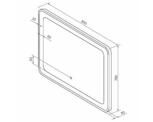 Зеркало Континент Velvette 800x700 ЗЛП1148 с подсветкой с сенсорным выключателем