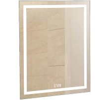 Зеркало Континент Verte 600х800 ЗЛП478 с подсветкой с часами и датчиком движения