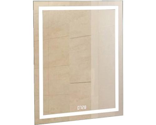 Зеркало Континент Verte 600х800 ЗЛП478 с подсветкой с часами и датчиком движения