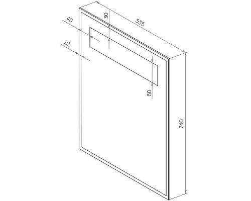 Зеркало Континент Фаворит Люкс 535х740 ЗЛП19 с подсветкой с вилкой