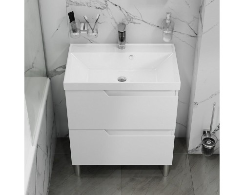 Тумба под раковину СанТа Антарес 70 700517 Белый глянец