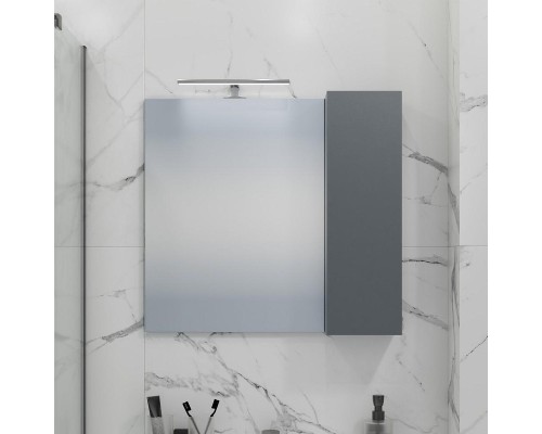 Зеркало со шкафом СанТа Антарес 70 700522 с подсветкой Графит матовый