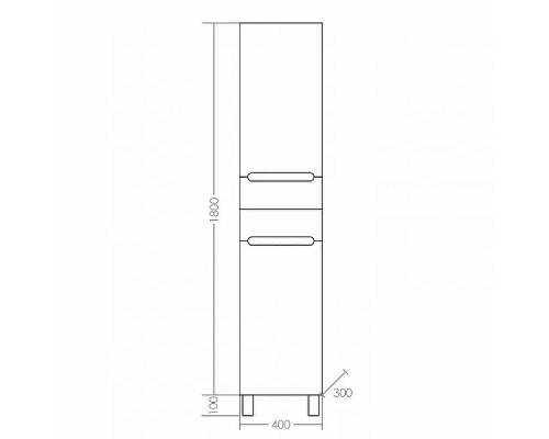 Шкаф пенал СанТа Лондон 40 Белый
