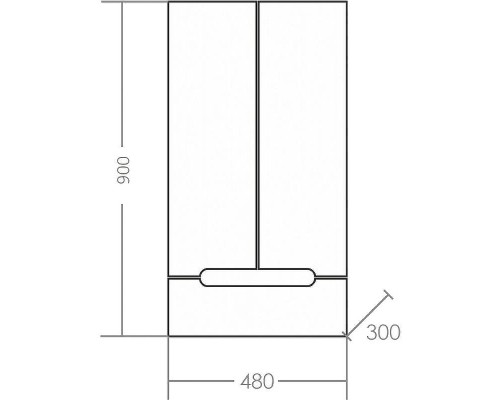 Подвесной шкаф СанТа Лондон 48 1 ящик Белый