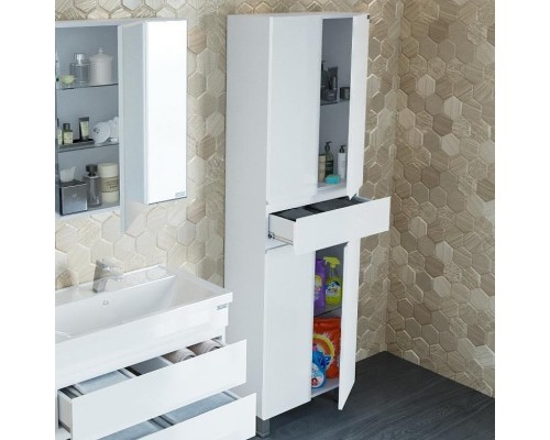 Шкаф пенал СанТа Марс 60 Белый