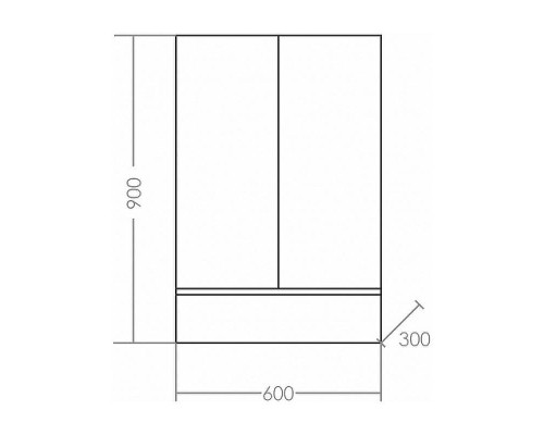 Подвесной шкаф СанТа Марс 60 700413 Белый Янтарное дерево
