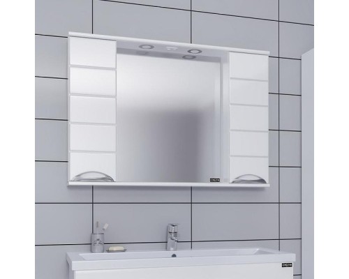 Зеркало со шкафом СанТа Родос 100 Белое