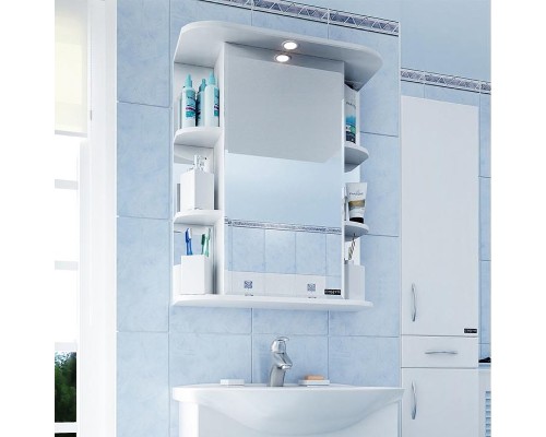 Зеркальный шкаф СанТа Герда 60 с подсветкой Фацет