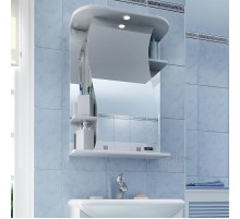 Зеркальный шкаф СанТа Лира 55 с подсветкой Белый