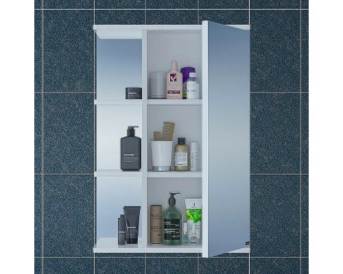 Зеркальный шкаф СанТа Ника 50 R 101085 Белый