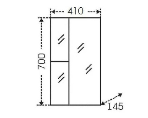 Зеркальный шкаф СанТа Ника 40 R 101081 Белый