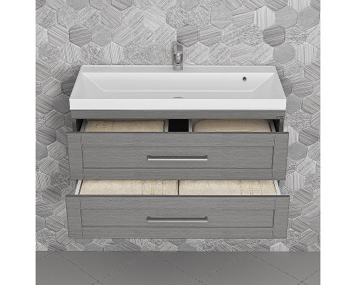 Тумба под раковину СанТа Венера 100 221021 подвесная Дуб серый