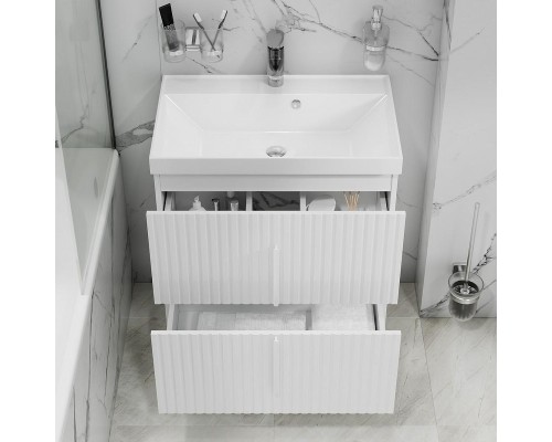 Тумба под раковину СанТа Юпитер 70 700363 Белый глянец