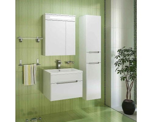 Тумба под раковину Runo Парма 60 00000001138 подвесная Белая