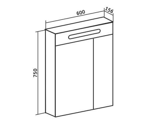Зеркальный шкаф Runo Парма 60 00000001147 с подсветкой Белый