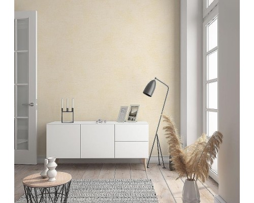 Обои Marburg Flora 32424 Винил на флизелине (0,53x10,05) Желтый/Бежевый, Рогожка/Штукатурка
