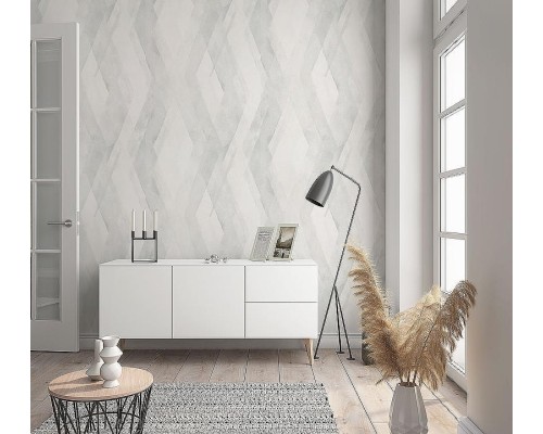 Обои Marburg Shades 32452 Винил на флизелине (0,53x10,05) Белый/Серый, Геометрия