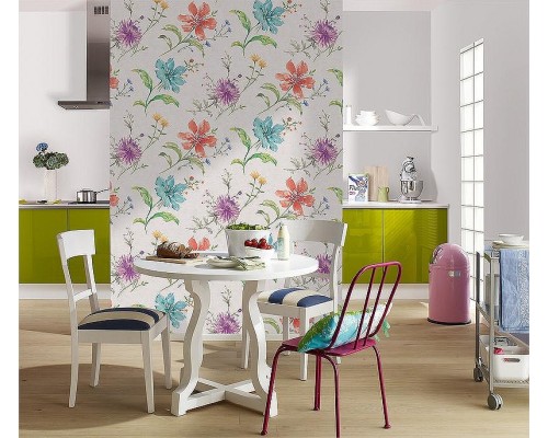 Обои Marburg Shades 32454 Винил на флизелине (0,53x10,05) Разноцветный, Цветы
