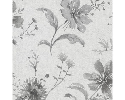 Обои Marburg Shades 32456 Винил на флизелине (0,53x10,05) Белый/Серый/Серый, Цветы