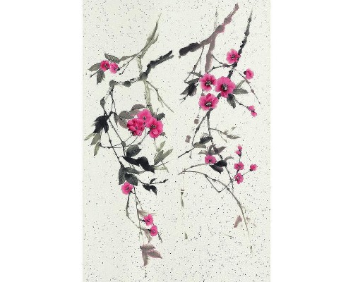 Панно Marburg Crush Motion 63447 Флизелин (1,4x2,7) Бежевый/Розовый, Цветы