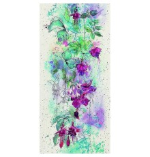 Панно Marburg Crush Motion 63395 Винил на флизелине (0,7x2,7) Белый/Разноцветный, Цветы