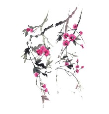 Панно Marburg Crush Motion 63446 Винил на флизелине (1,4x2,7) Белый/Розовый, Цветы