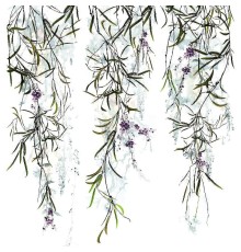 Панно Marburg Crush Motion 63452 Винил на флизелине (2,1x2,7) Белый/Разноцветный, Листья/Цветы