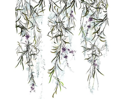 Панно Marburg Crush Motion 63452 Винил на флизелине (2,1x2,7) Белый/Разноцветный, Листья/Цветы