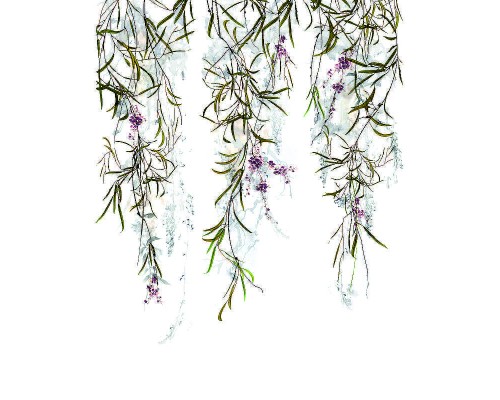 Панно Marburg Crush Motion 63452 Винил на флизелине (2,1x2,7) Белый/Разноцветный, Листья/Цветы