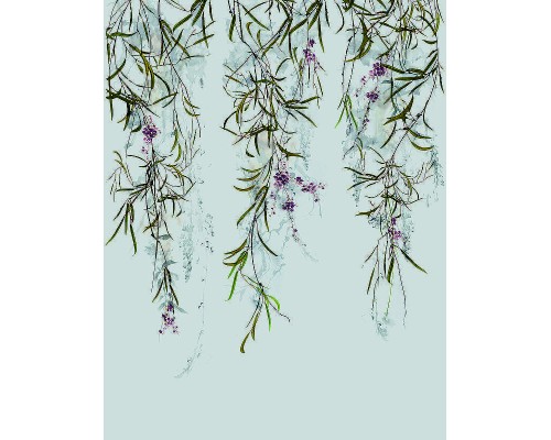 Панно Marburg Crush Motion 63454 Винил на флизелине (2,1x2,7) Серый, Листья/Цветы