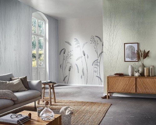 Панно Marburg Crush Motion 63460 Винил на флизелине (2,1x2,7) Бежевый, Листья