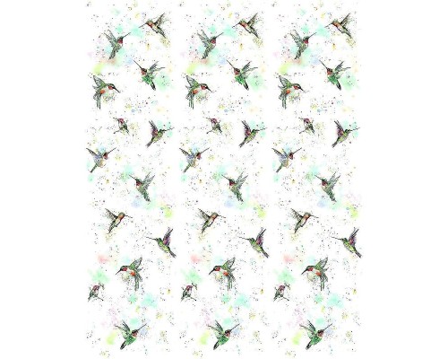 Панно Marburg Crush Motion 63461 Винил на флизелине (2,1x2,7) Белый/Разноцветный, Птицы