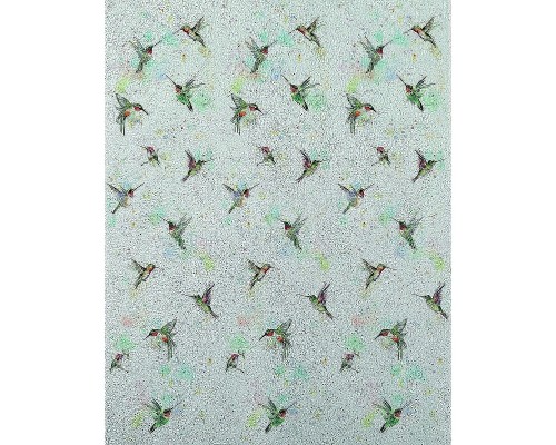 Панно Marburg Crush Motion 63462 Винил на флизелине (2,1x2,7) Серый, Птицы