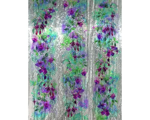 Панно Marburg Crush Motion 63466 Винил на флизелине (2,1x2,7) Серый/Разноцветный, Цветы