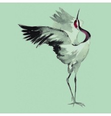 Панно Marburg Crush Motion 63476 Винил на флизелине (0,7x2,7) Зеленый, Птицы