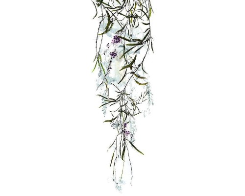 Панно Marburg Crush Motion 63489 Винил на флизелине (0,7x2,7) Белый, Цветы/Листья