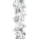 Панно Marburg Crush Motion 63492 Винил на флизелине (0,7x2,7) Белый/Черный, Цветы