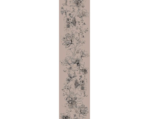 Панно Marburg Crush Motion 63493 Винил на флизелине (0,7x2,7) Бежевый, Цветы