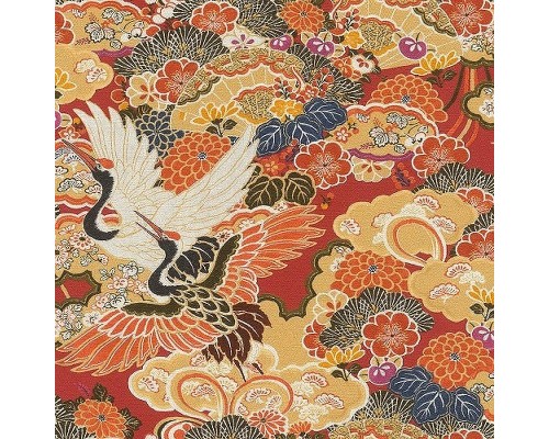 Обои RASCH Kimono 409345 Винил на флизелине (0,53x10,05) Разноцветный, Птицы