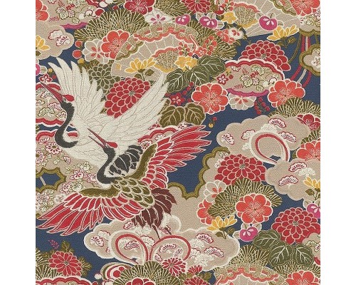 Обои RASCH Kimono 409352 Винил на флизелине (0,53x10,05) Разноцветный, Птицы